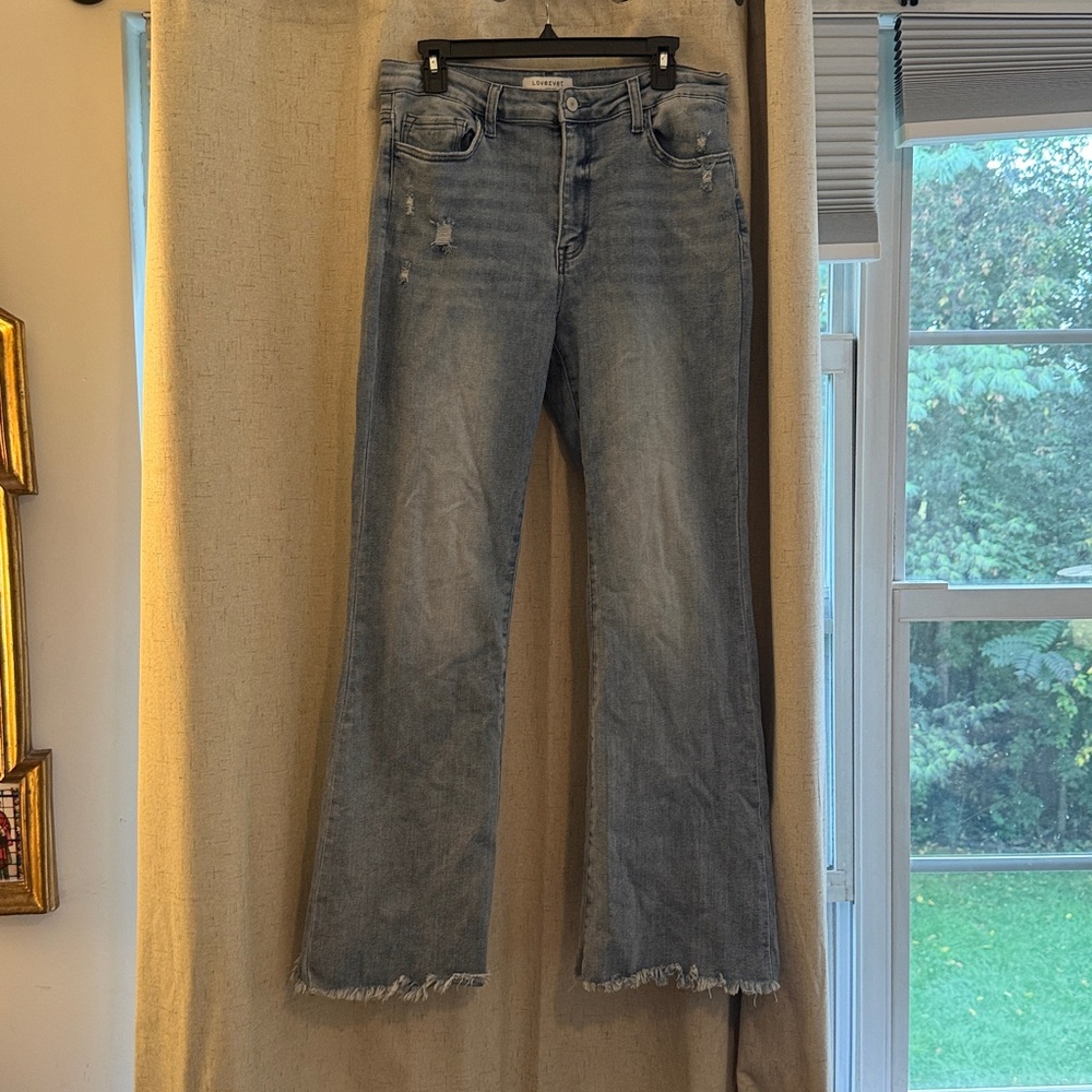 Lovervet Stylish Distressed Flare Jeans